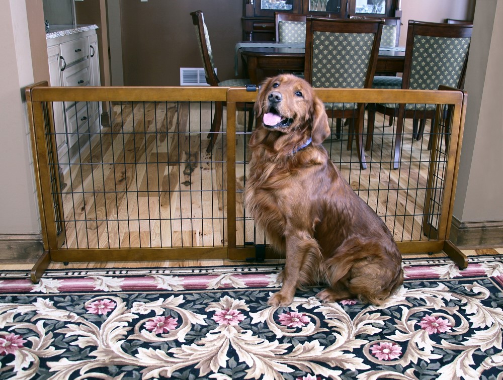 Freestanding 28” Tall EXTRA WIDE Pet Gate - Click Image to Close