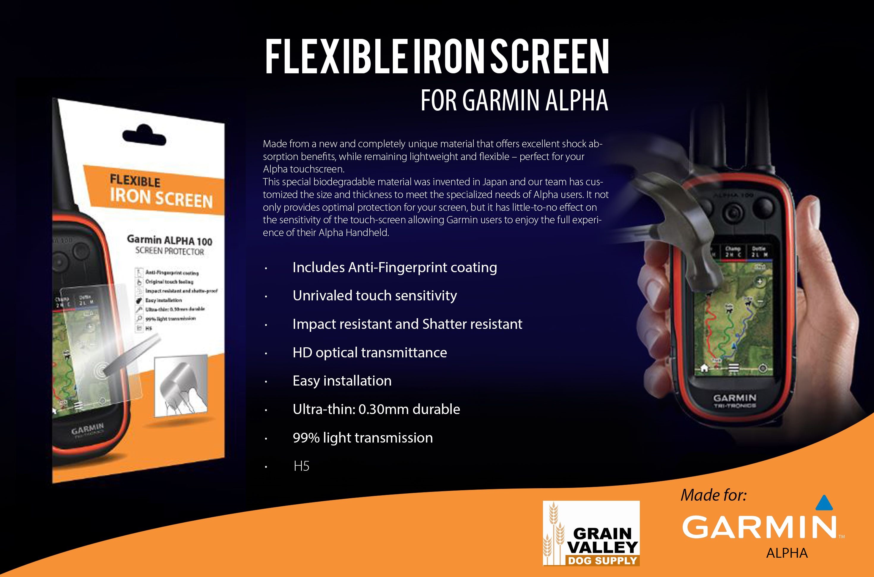 Flexible Iron Screen for Alpha100