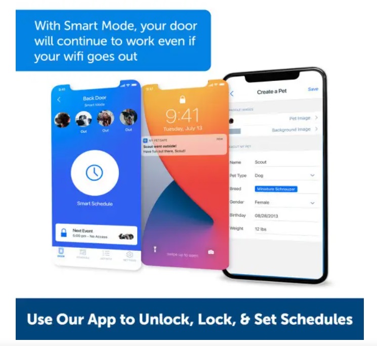 SmartDoor Connected Pet Door-Medium - Click Image to Close