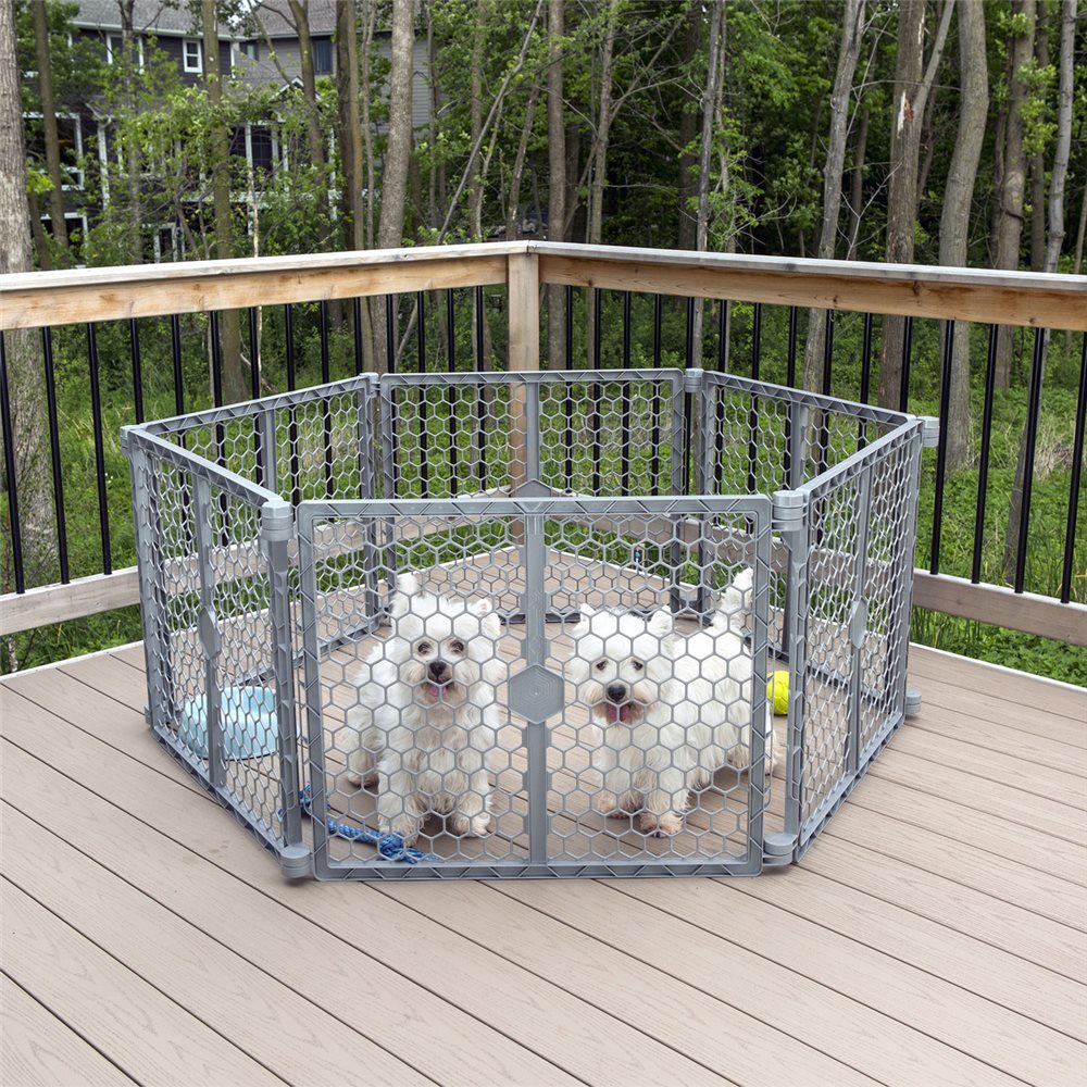 2-IN-1 Plastic Gate and Pet Pen - Click Image to Close