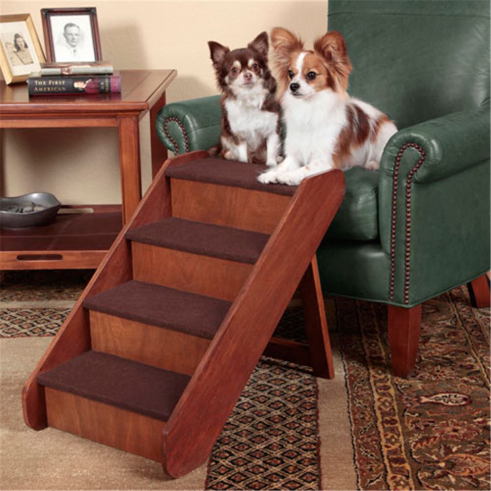 Large Wood PupSTEP Stairs - Click Image to Close