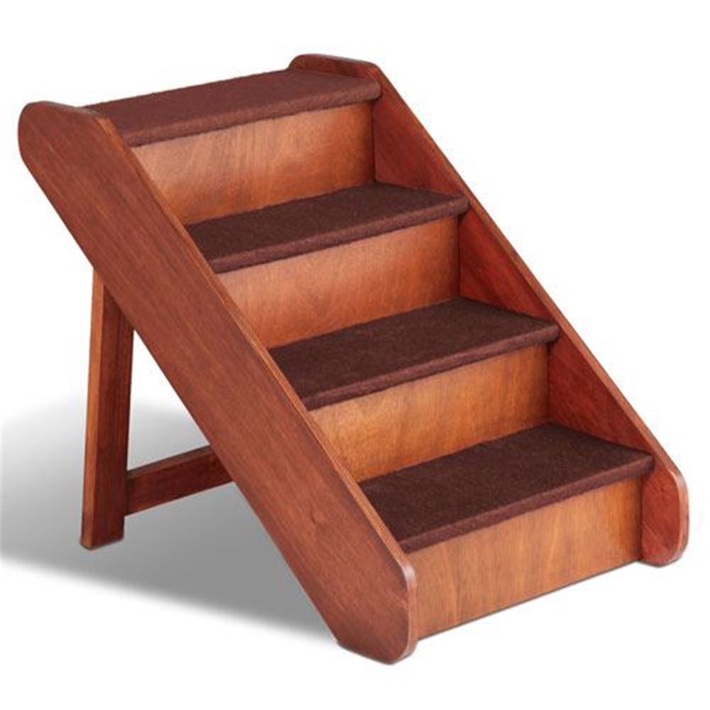 Large Wood PupSTEP Stairs - Click Image to Close